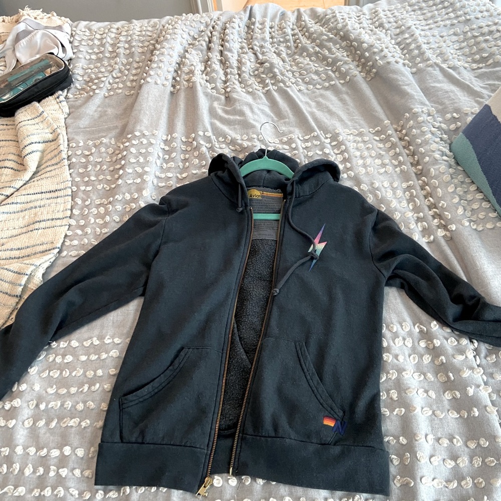 Aviator nation bolt zip up jacket hoodie